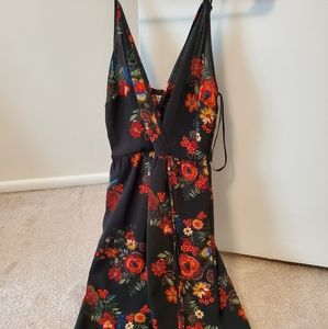 Black floral maxi dress
